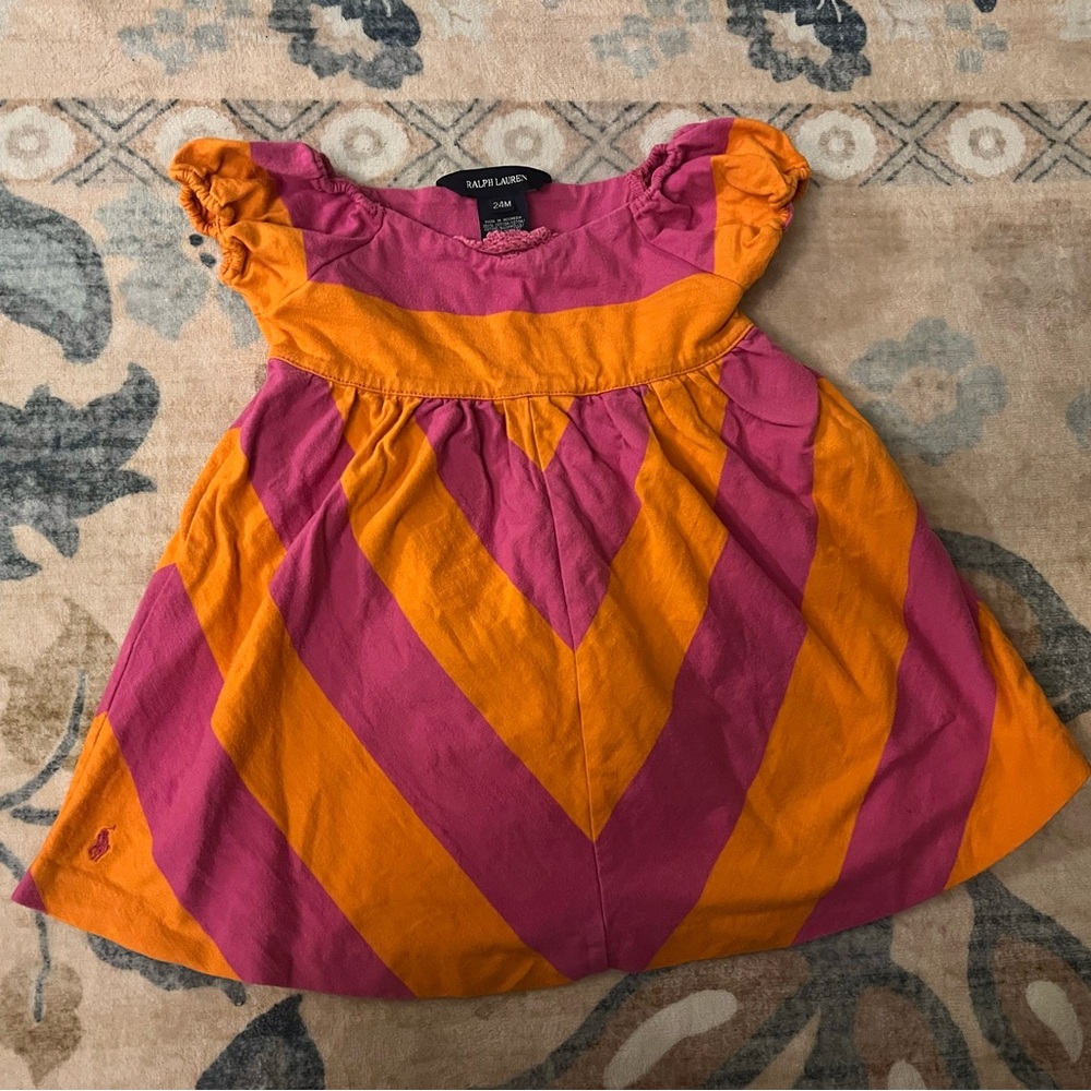 Ralph Lauren Pink and Orange Striped dress